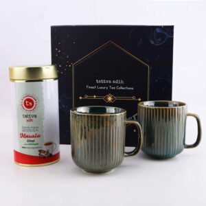 Tattva Adih Tea Gift Hamper | Masala Chai with 2 Ceramic Cups | Set of 3