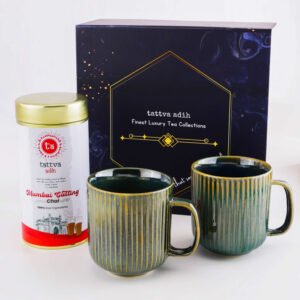 Tattva Adih Tea Gift Hamper | Mumbai cutting Chai with 2 Ceramic Cups | Set of 3