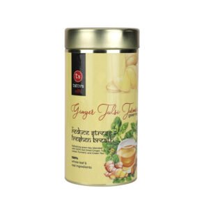 Tattva Adih Tea Gift Hamper | Ginger Tulsi Turmeric Green Tea with 2 Ceramic Cups | Set of 4